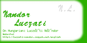 nandor luczati business card